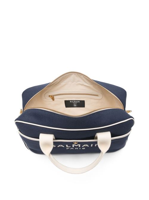 Borsa fasciatoio Balmain Kids blu con logo BALMAIN Kids | BY0608Z3829649AV
